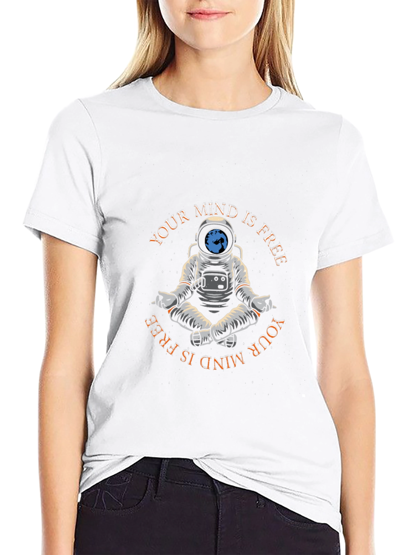 Astronaut Meditation T-Shirt - Your Mind is Free