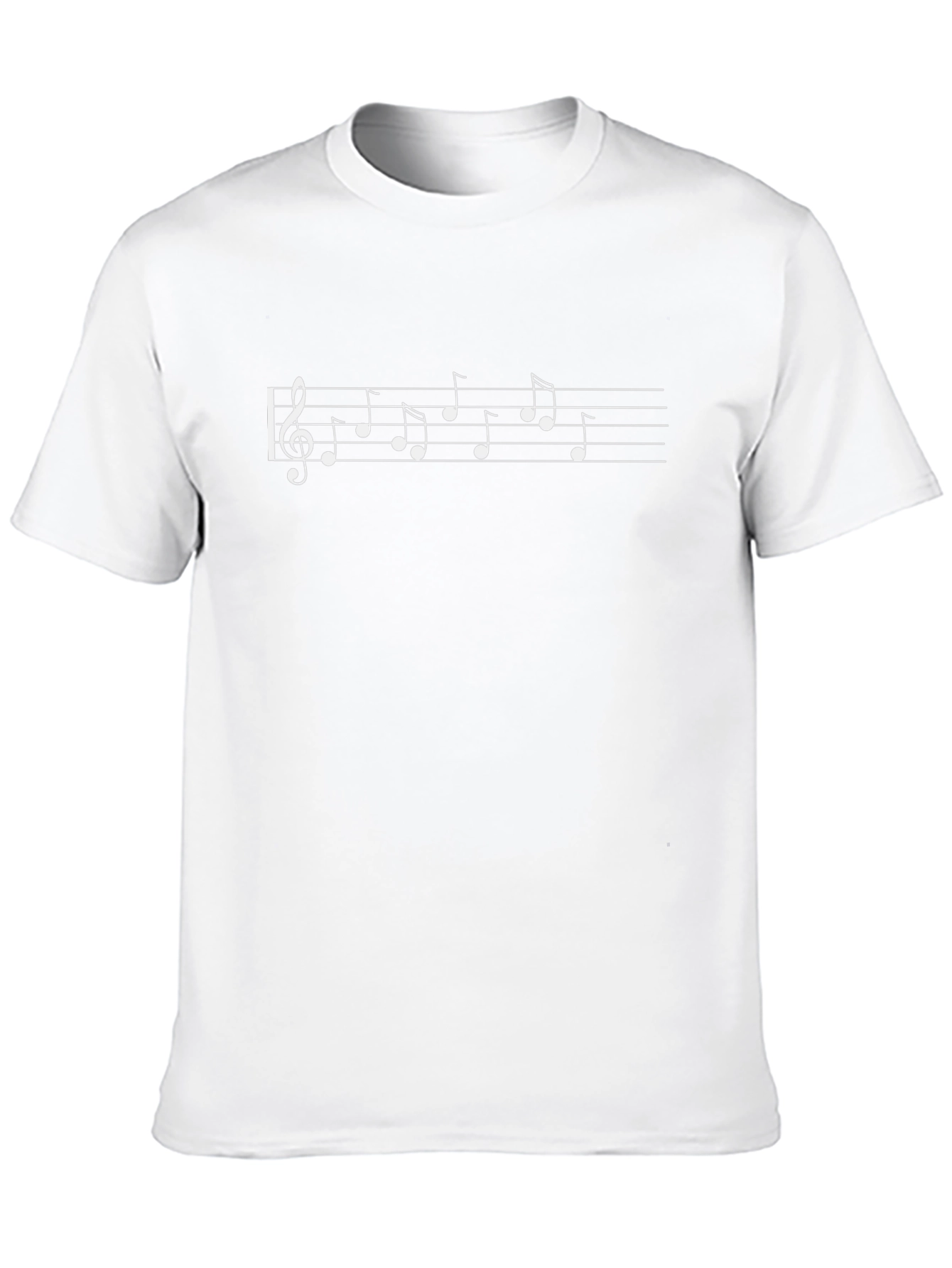 Musical Note Staff T-Shirt - Black