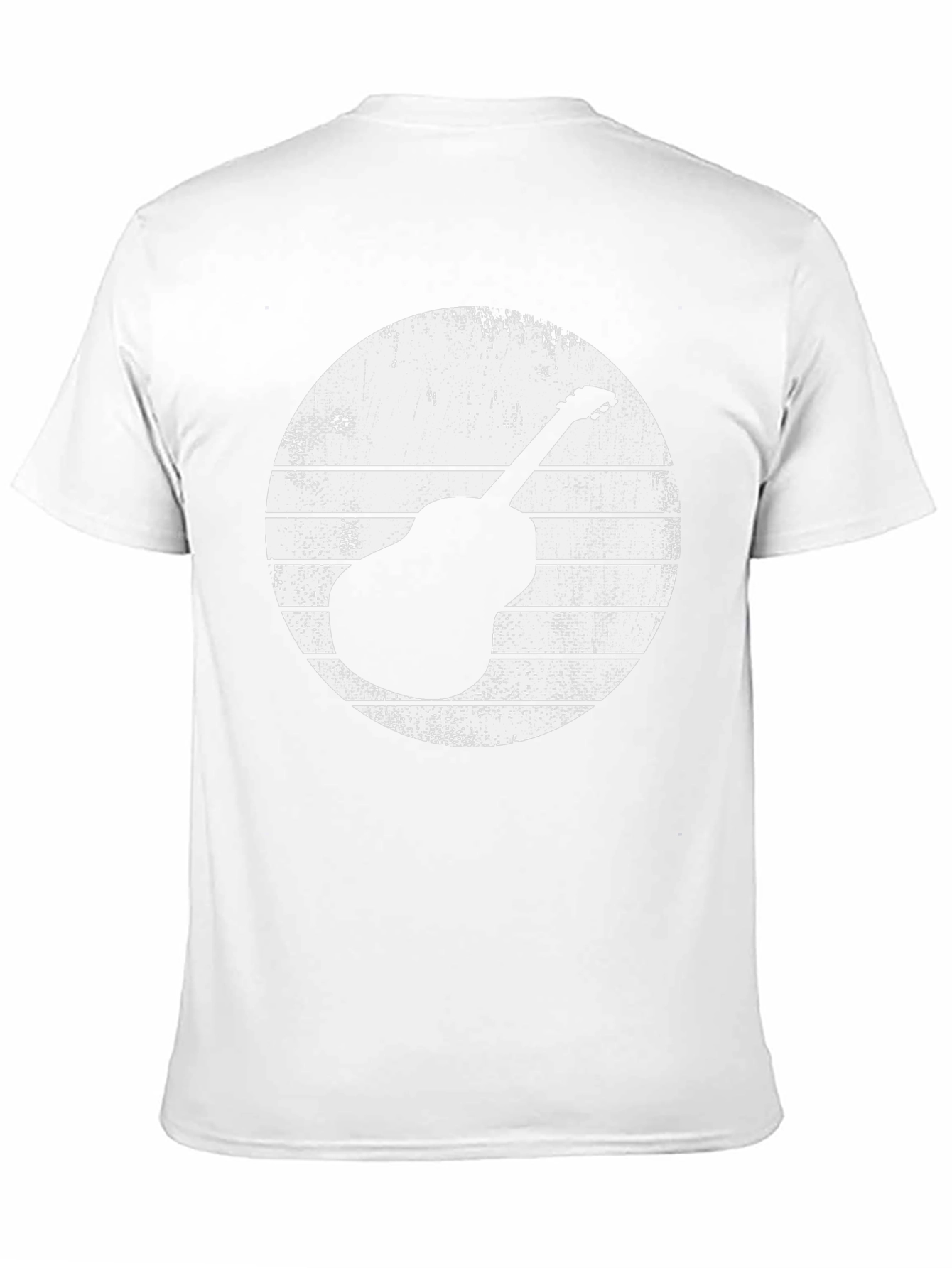 Guitar Graphic Tee - Retro Style Black T-Shirt