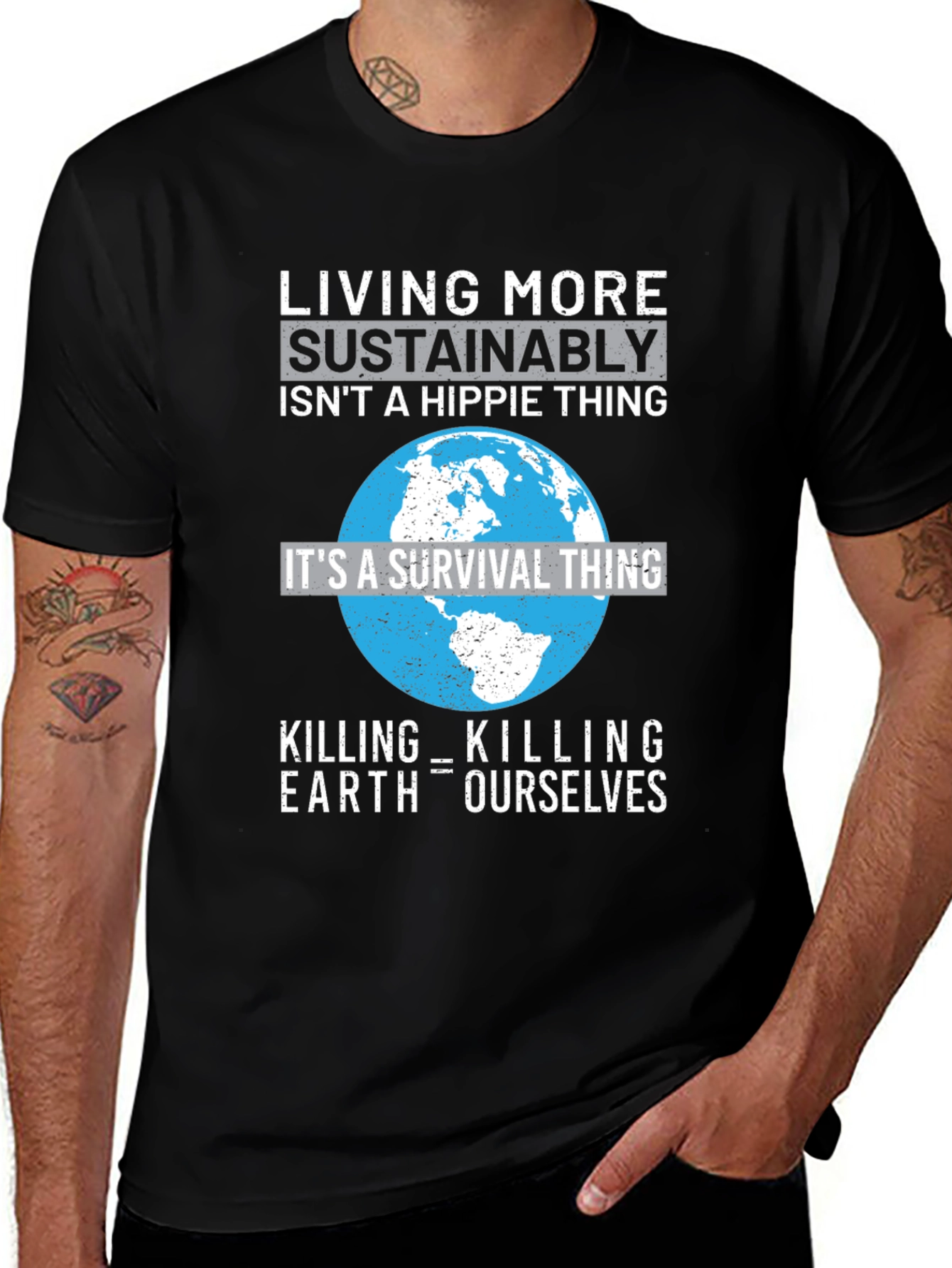 Eco-Conscious Earth Survival T-Shirt