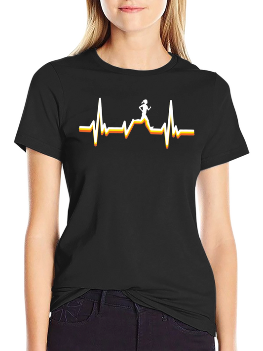 Running Heartbeat T-Shirt - Womens Runner Design