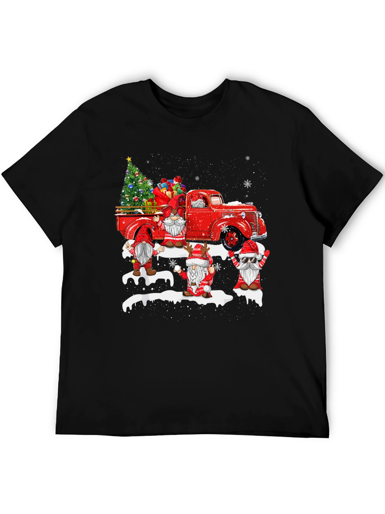 Festive Gnomes Christmas Truck T-Shirt