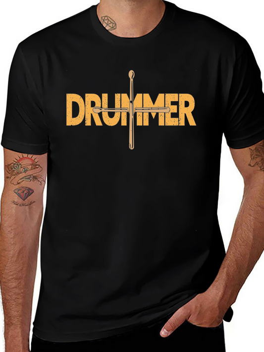 Drummer Graphic Tee - Music Lover Shirt