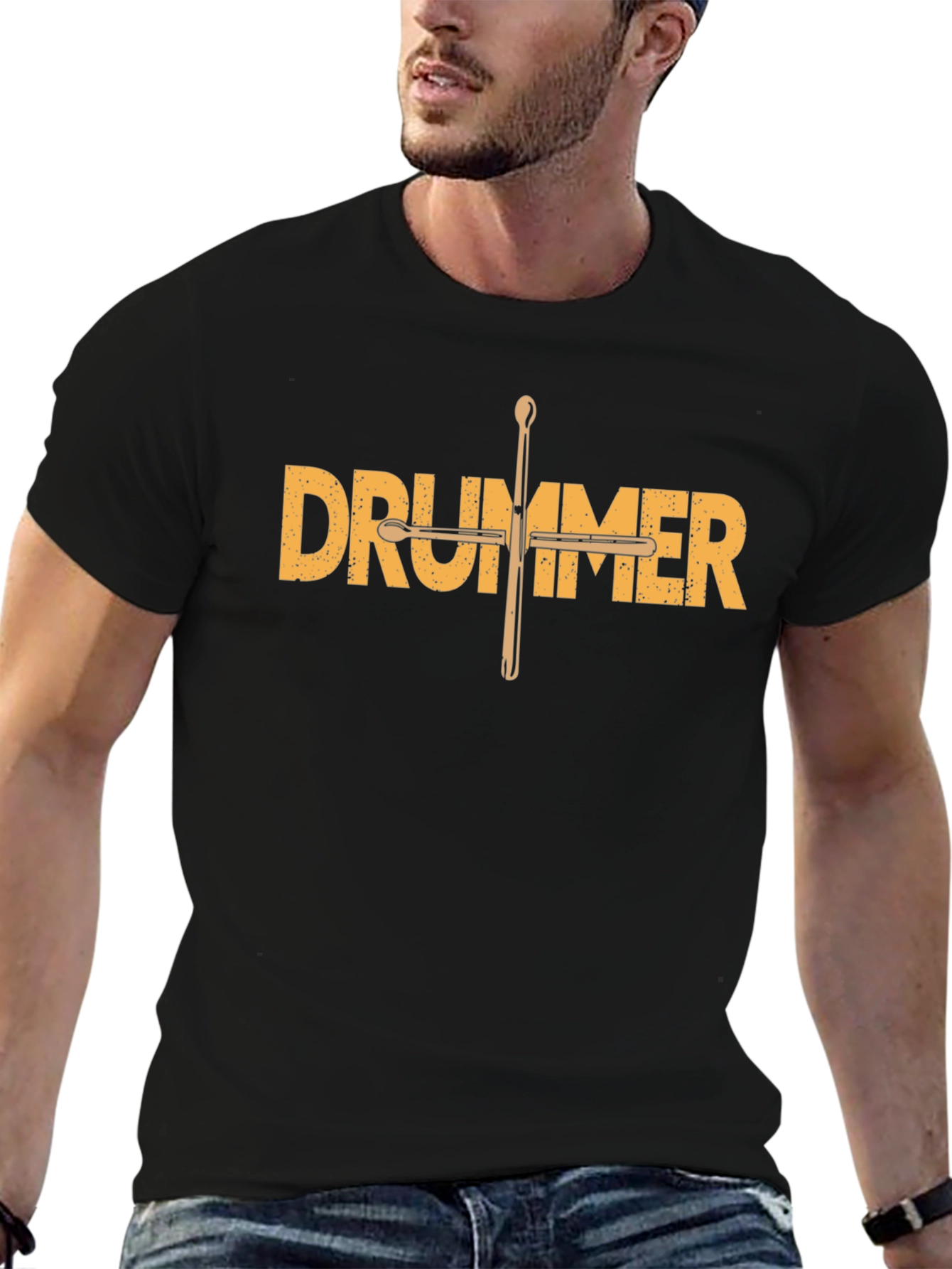 Drummer Graphic Tee - Music Lover Shirt