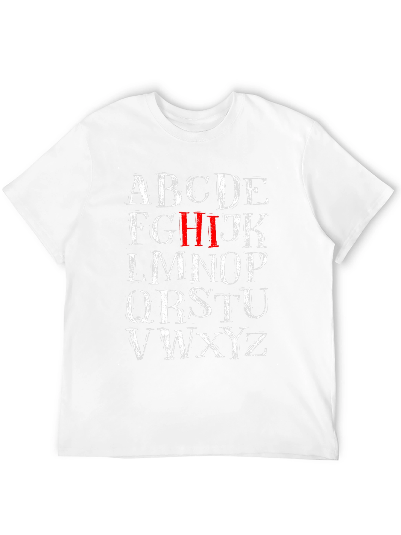 Alphabet Letter Graphic Print T-Shirt