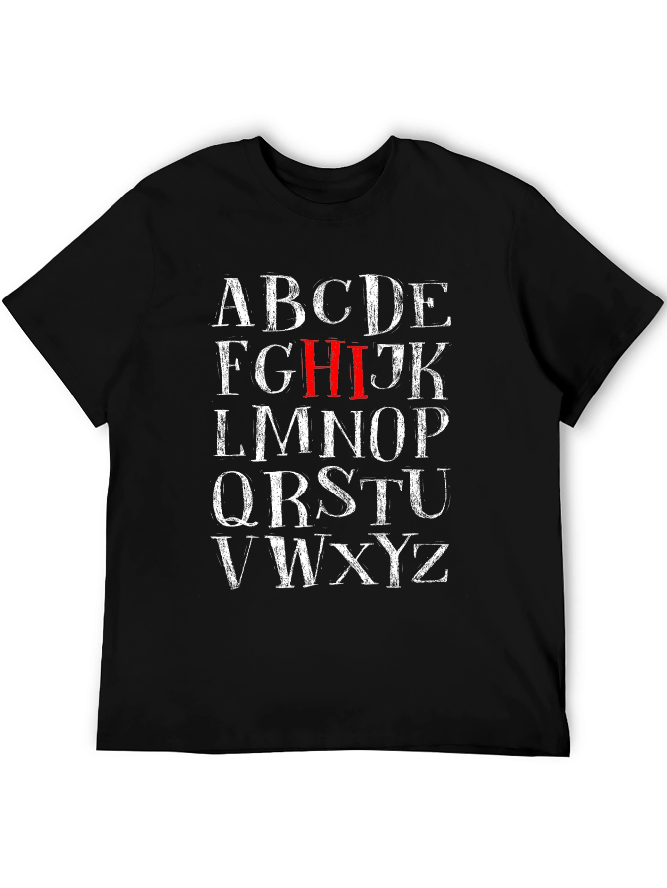Alphabet Letter Graphic Print T-Shirt