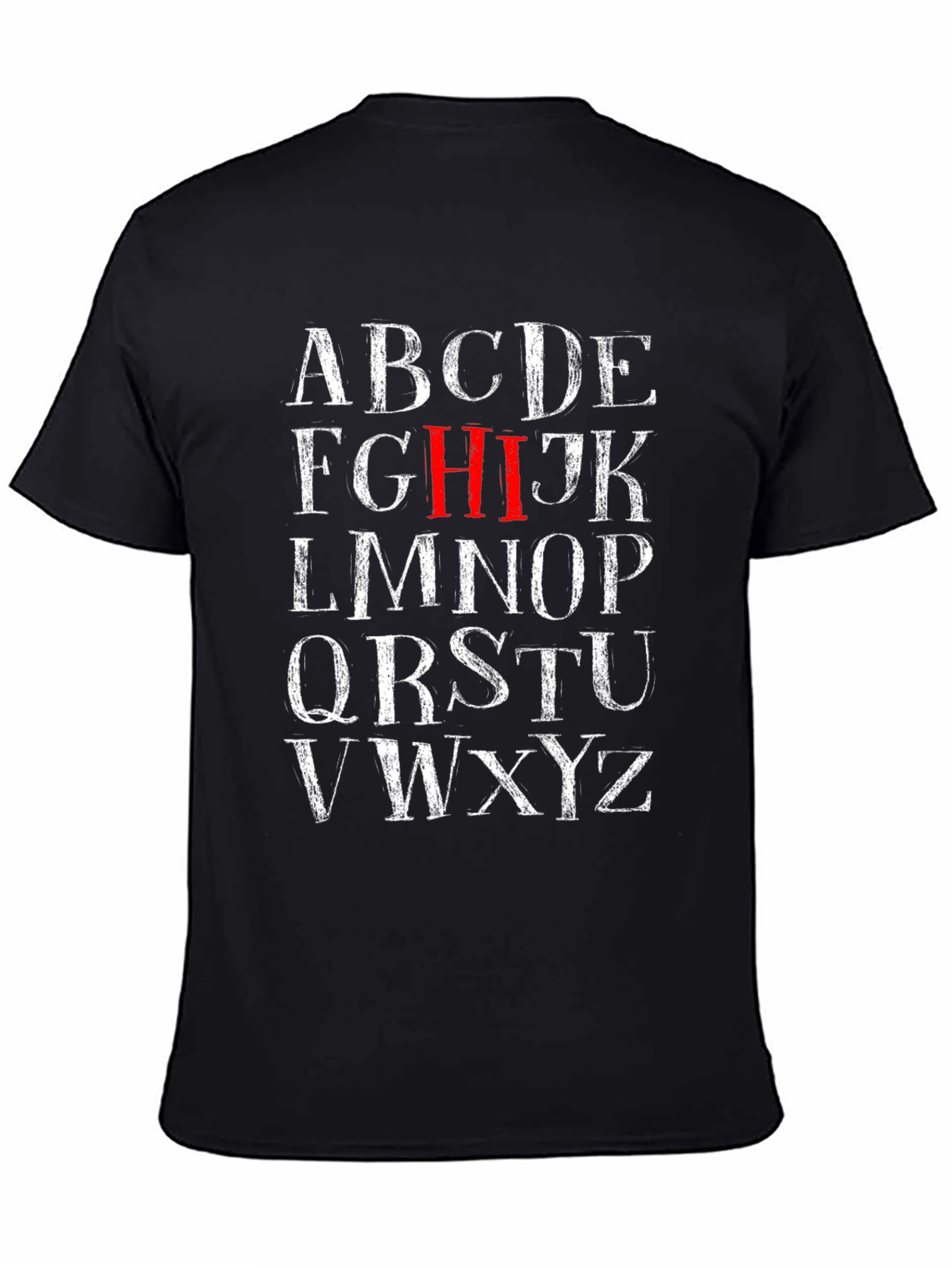 Alphabet Letter Graphic Print T-Shirt