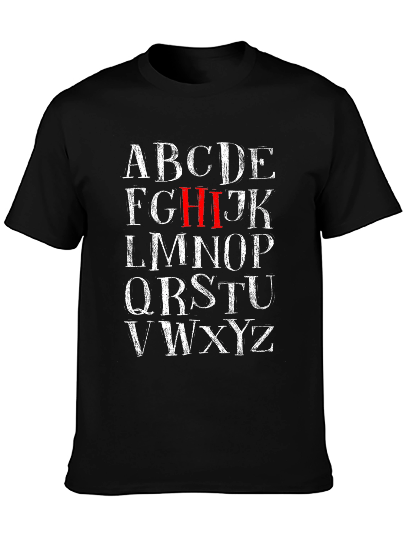 Alphabet Letter Graphic Print T-Shirt