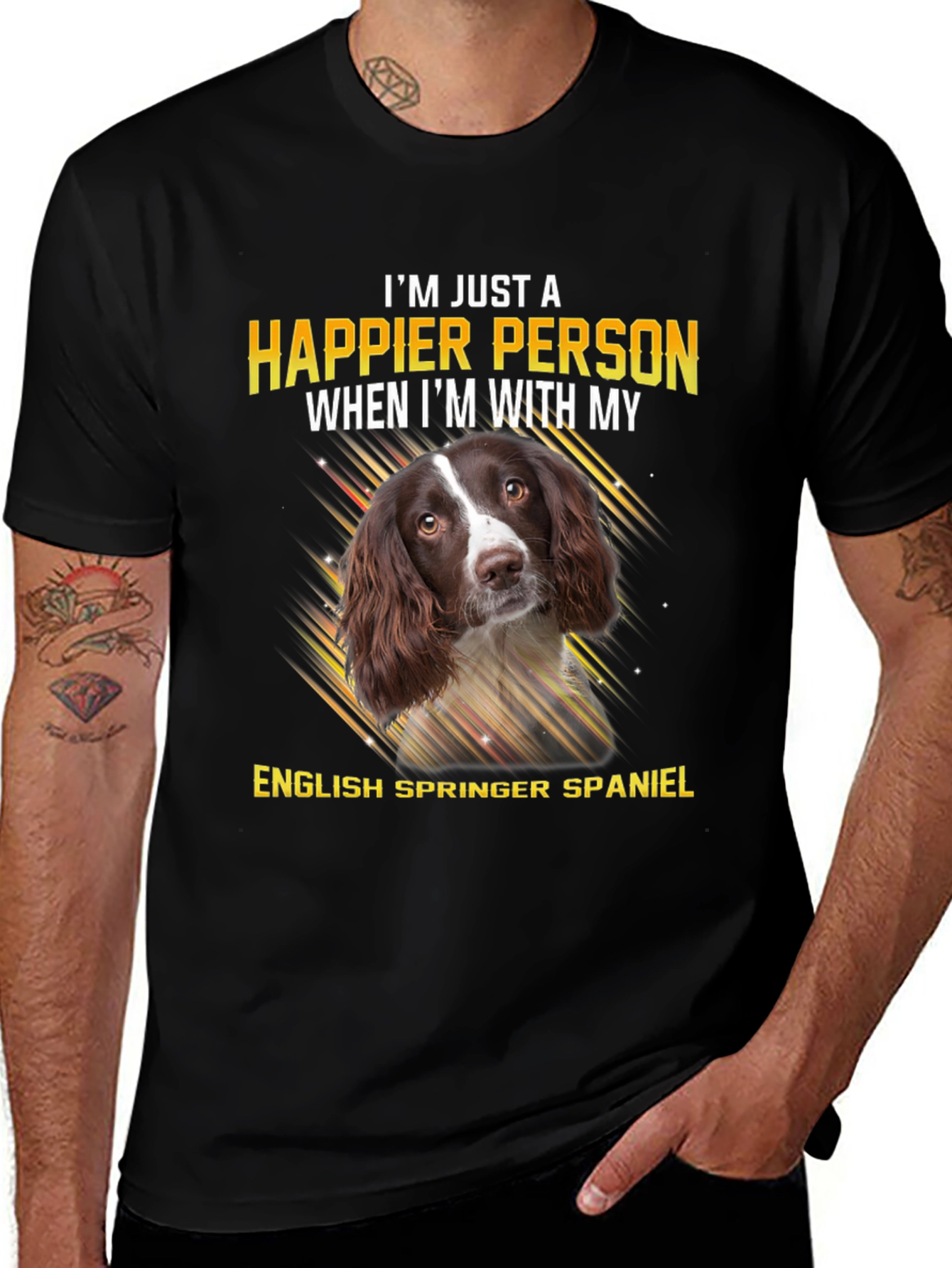 Happier Person English Springer Spaniel T-Shirt