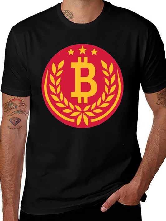 Bitcoin Circle Graphic Tee - Black Crypto T-Shirt