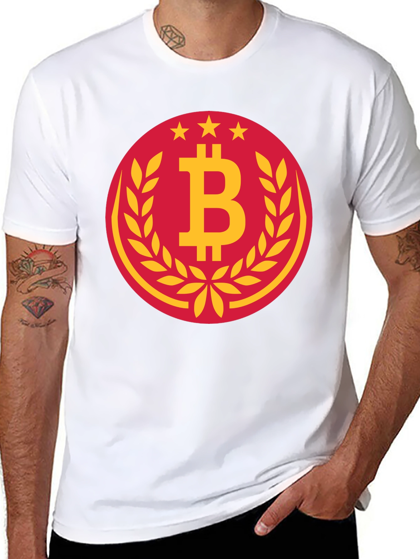 Bitcoin Circle Graphic Tee - Black Crypto T-Shirt
