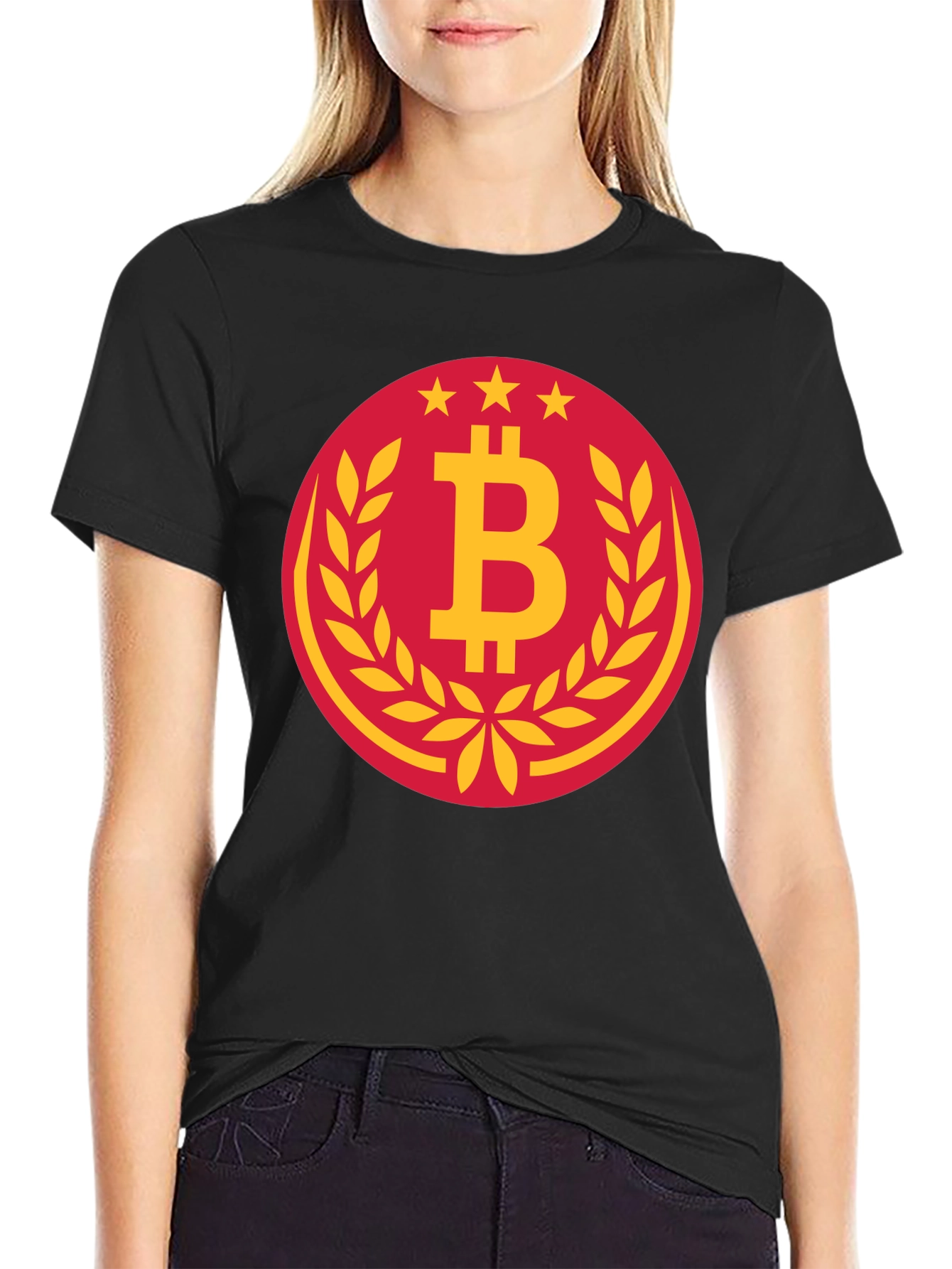 Bitcoin Circle Graphic Tee - Black Crypto T-Shirt