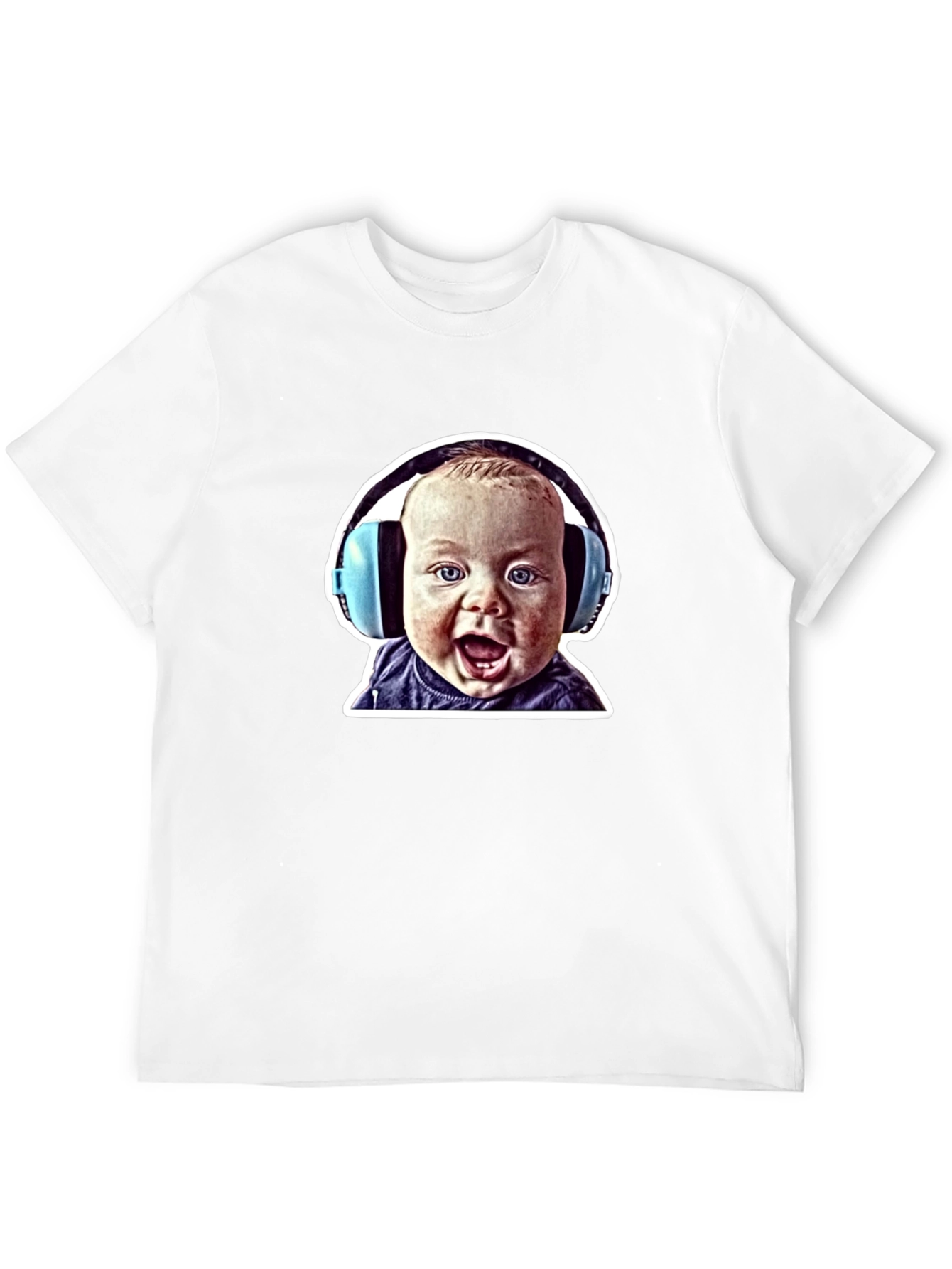 Baby with Headphones Graphic T-Shirt