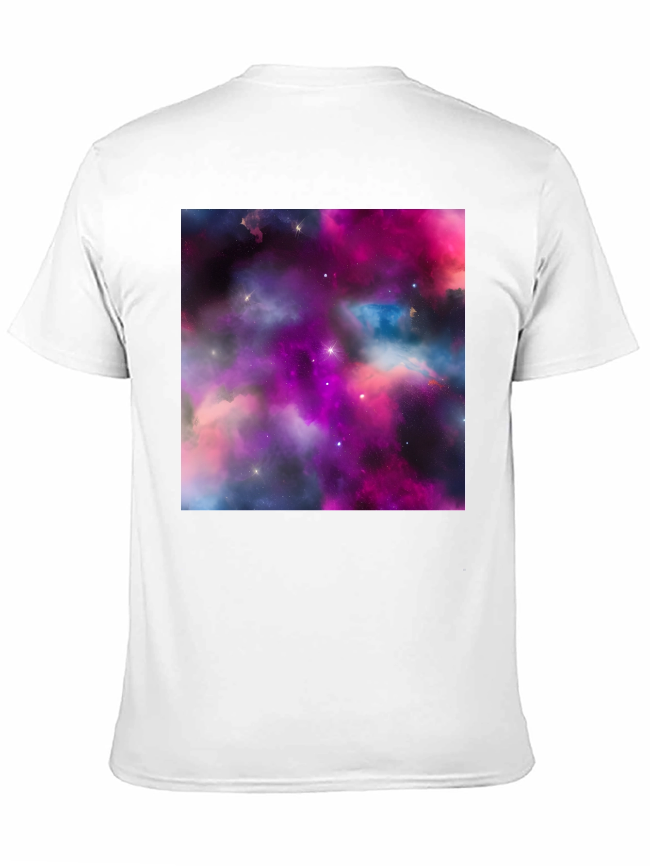 Galaxy Print Black T-Shirt - Stylish Outer Space Design