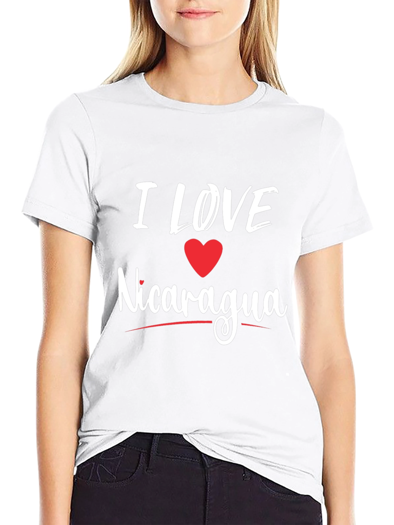 I Love Nicaragua T-Shirt - Black Cotton Tee