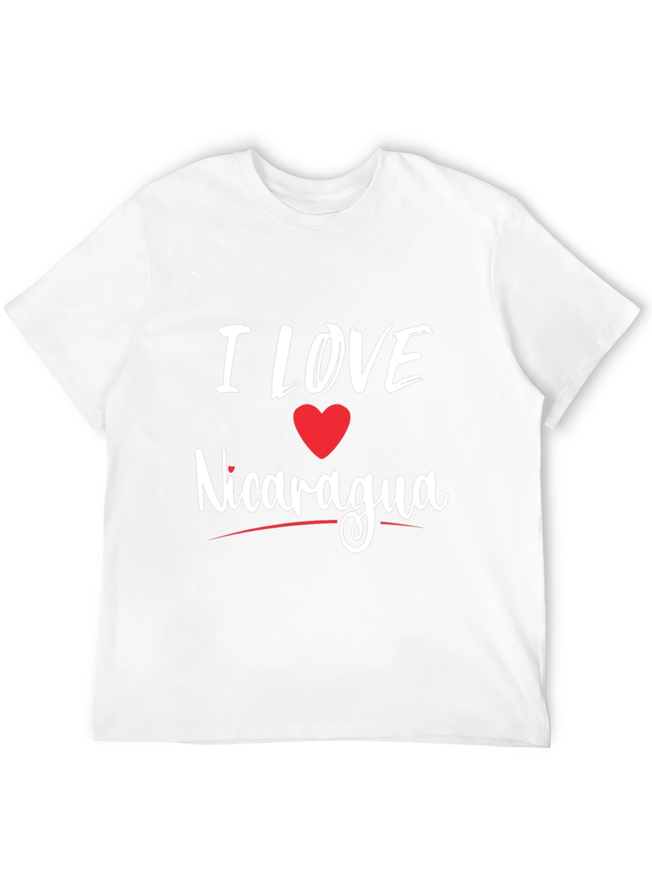 I Love Nicaragua T-Shirt - Black Cotton Tee