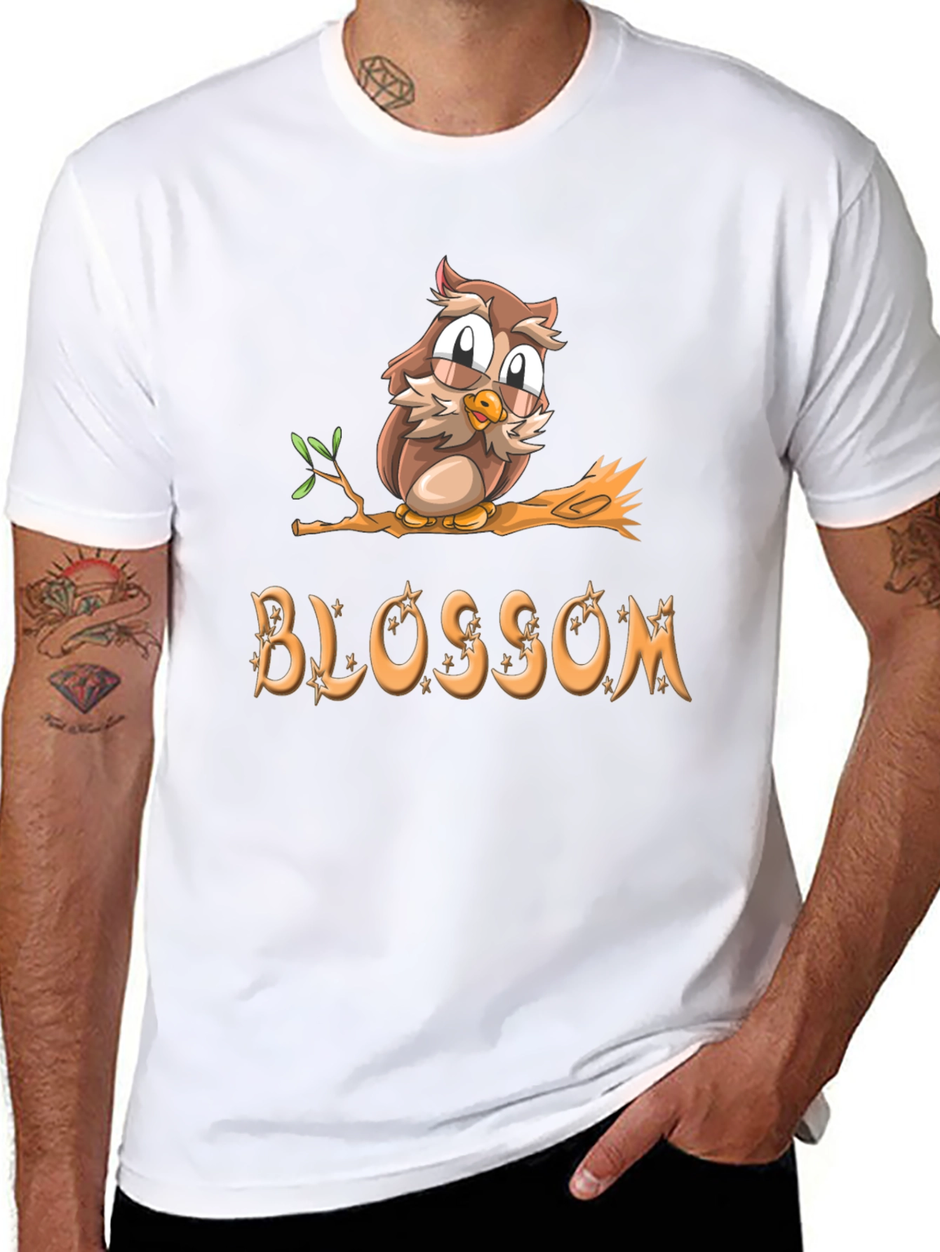 Cute Owl Blossom T-Shirt - Unisex Graphic Tee