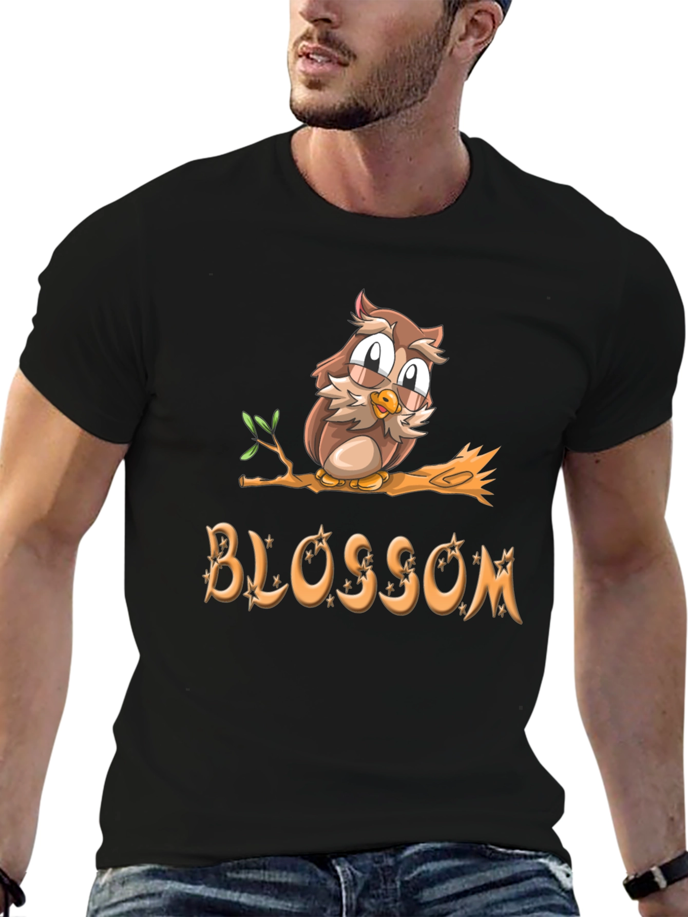 Cute Owl Blossom T-Shirt - Unisex Graphic Tee