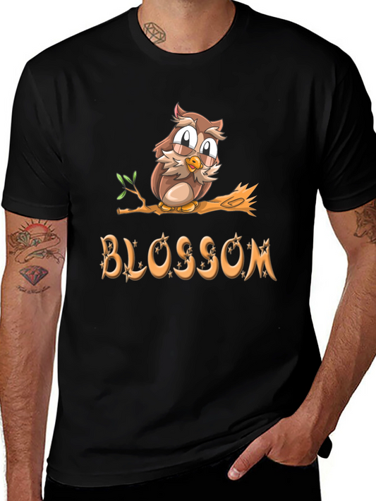 Cute Owl Blossom T-Shirt - Unisex Graphic Tee