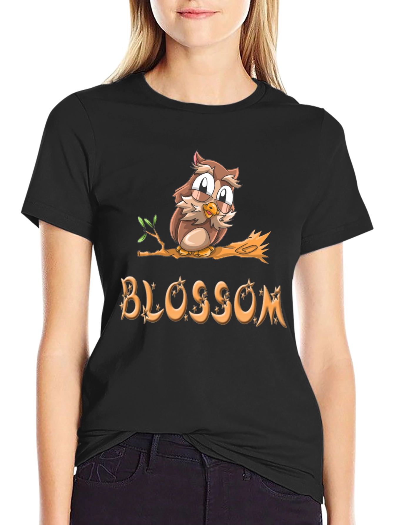Cute Owl Blossom T-Shirt - Unisex Graphic Tee
