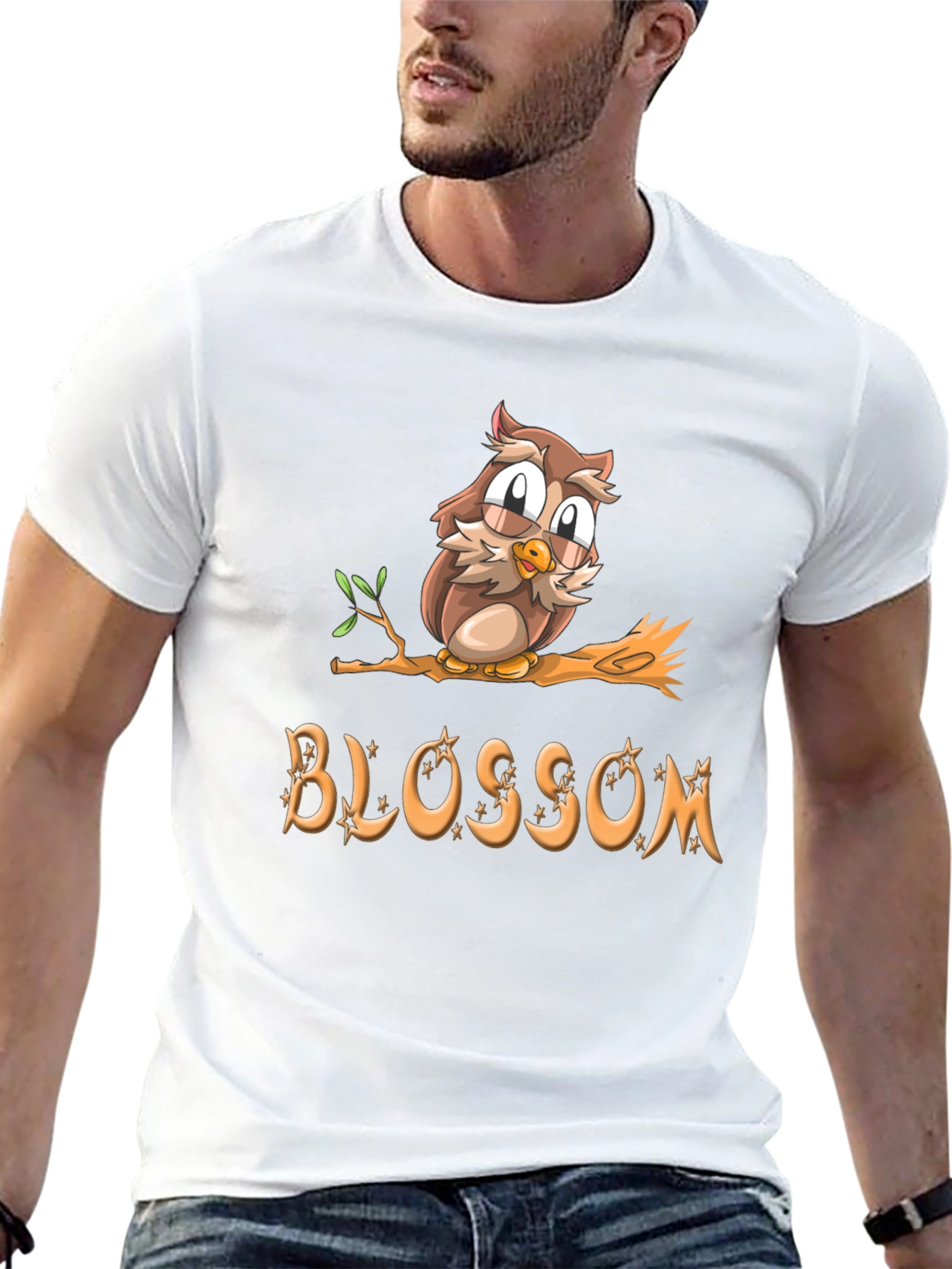 Cute Owl Blossom T-Shirt - Unisex Graphic Tee