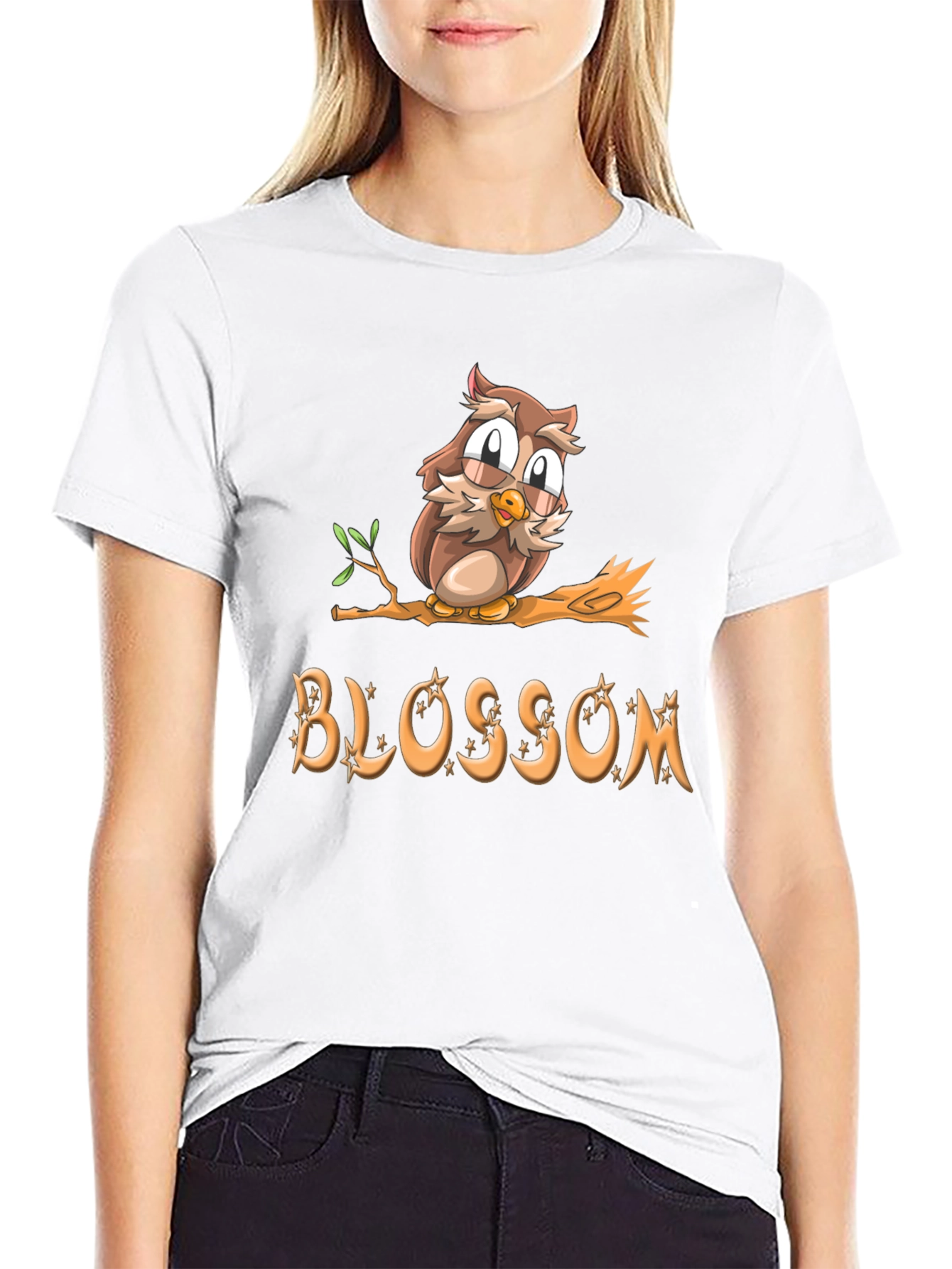 Cute Owl Blossom T-Shirt - Unisex Graphic Tee