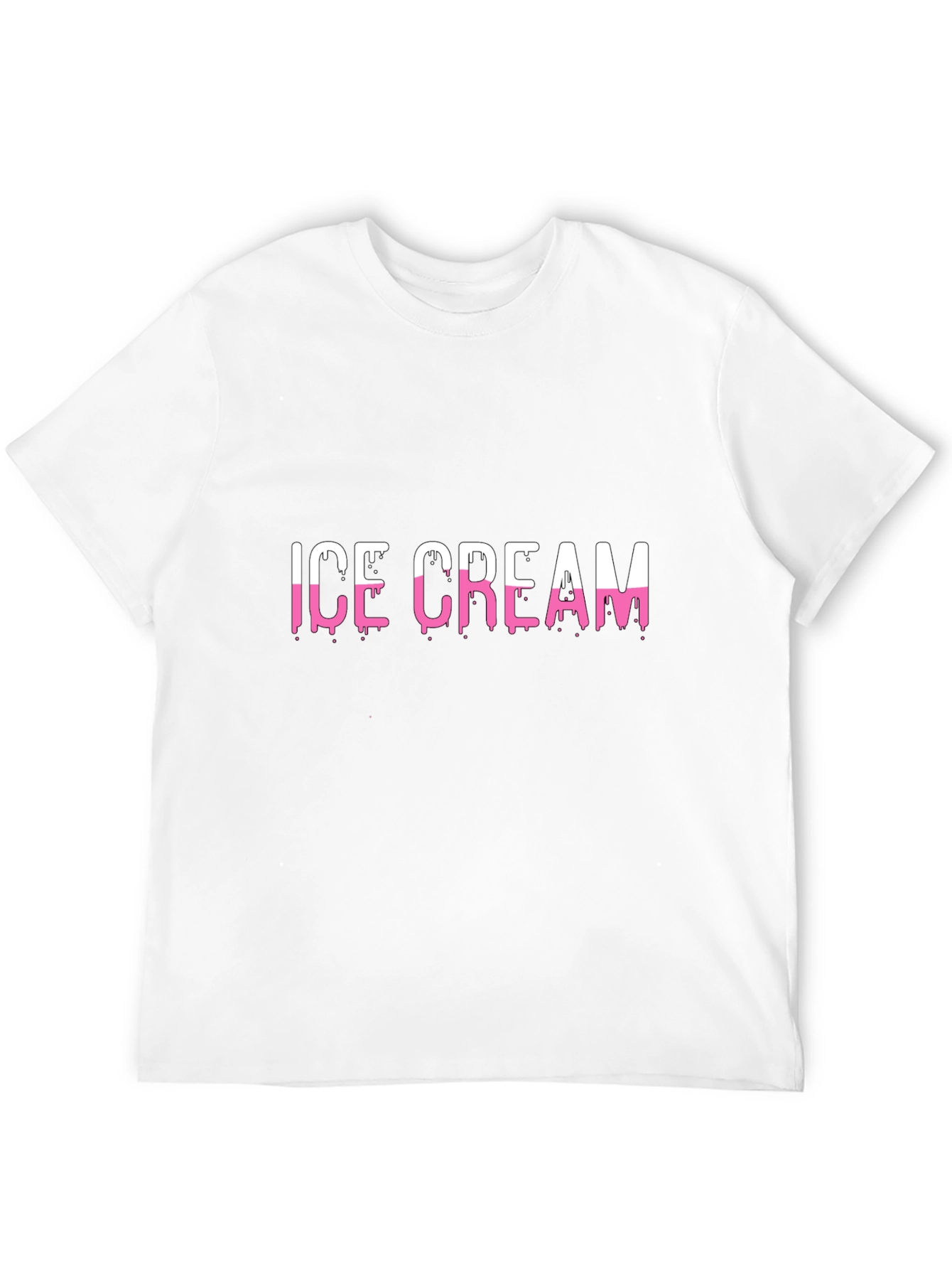 Ice Cream Graphic Print Mens Black T-Shirt