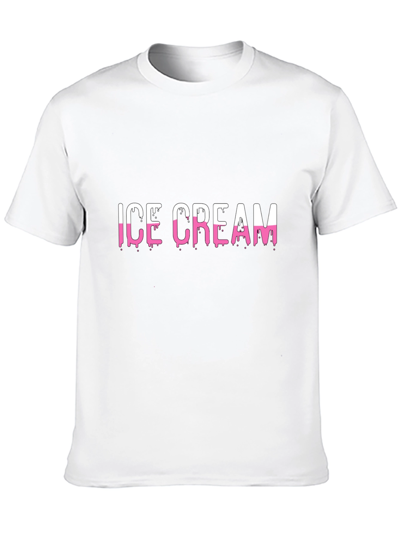 Ice Cream Graphic Print Mens Black T-Shirt