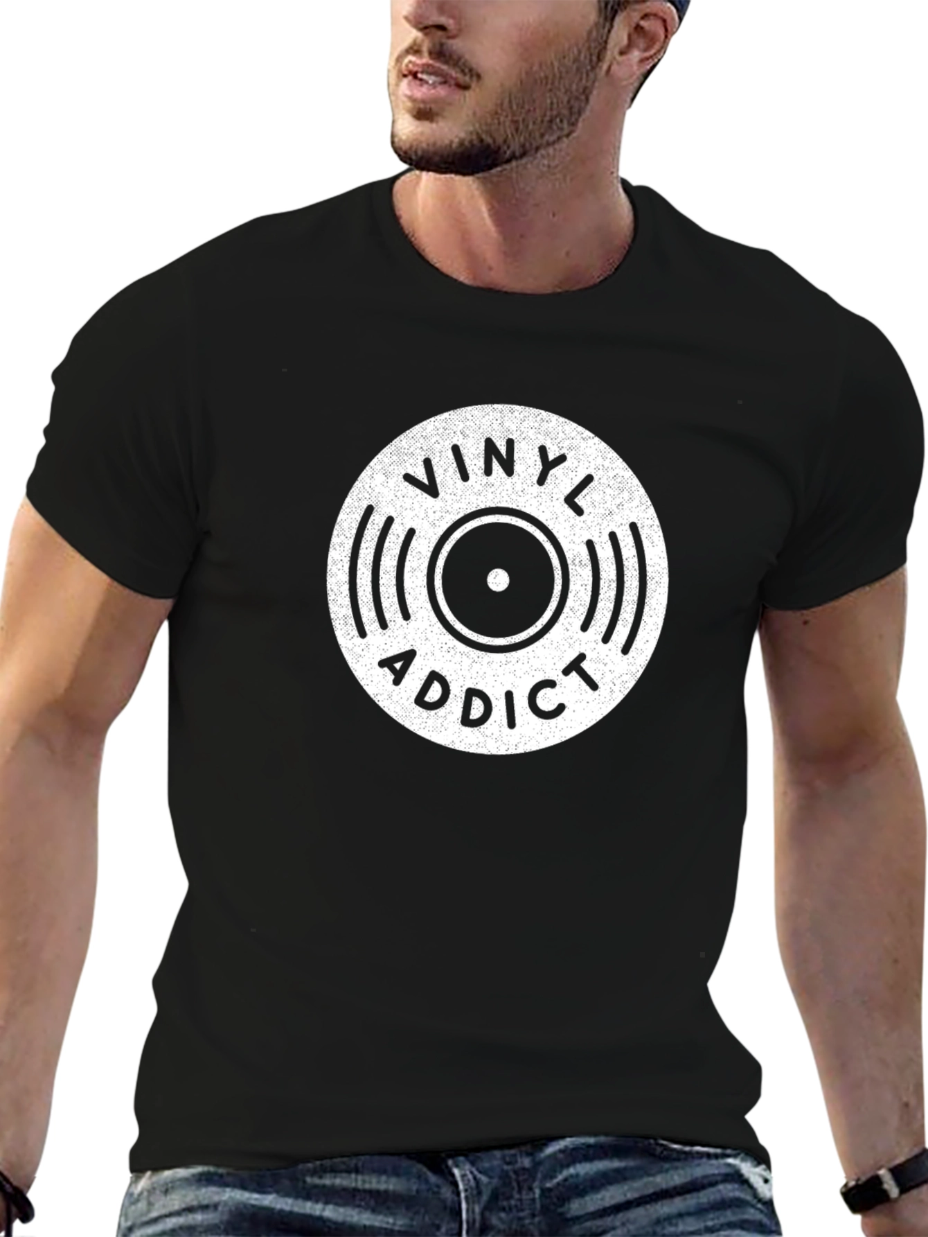 Vinyl Addict Black T-Shirt