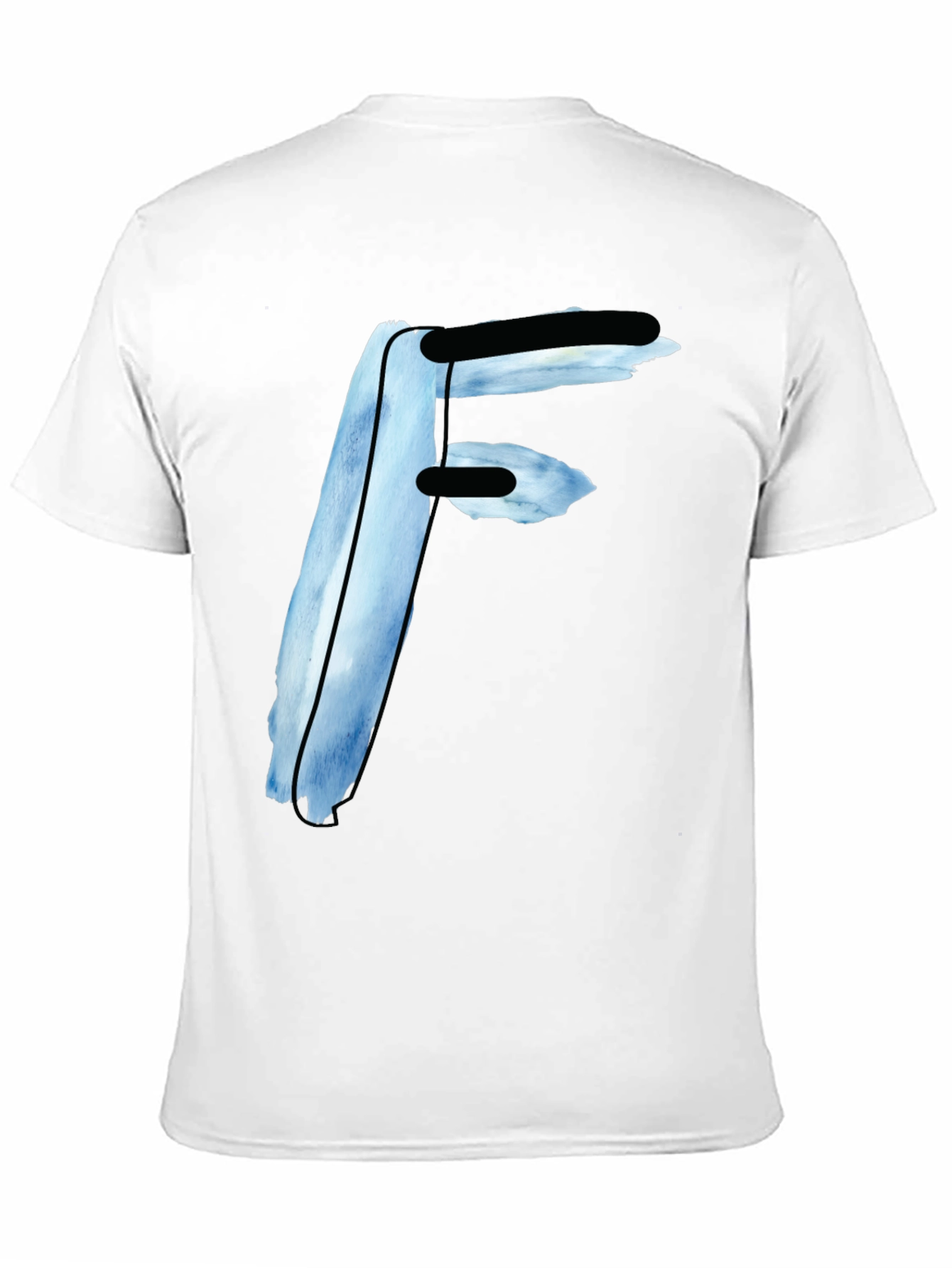 Bold Initial F Graphic Tee - Black Casual Shirt