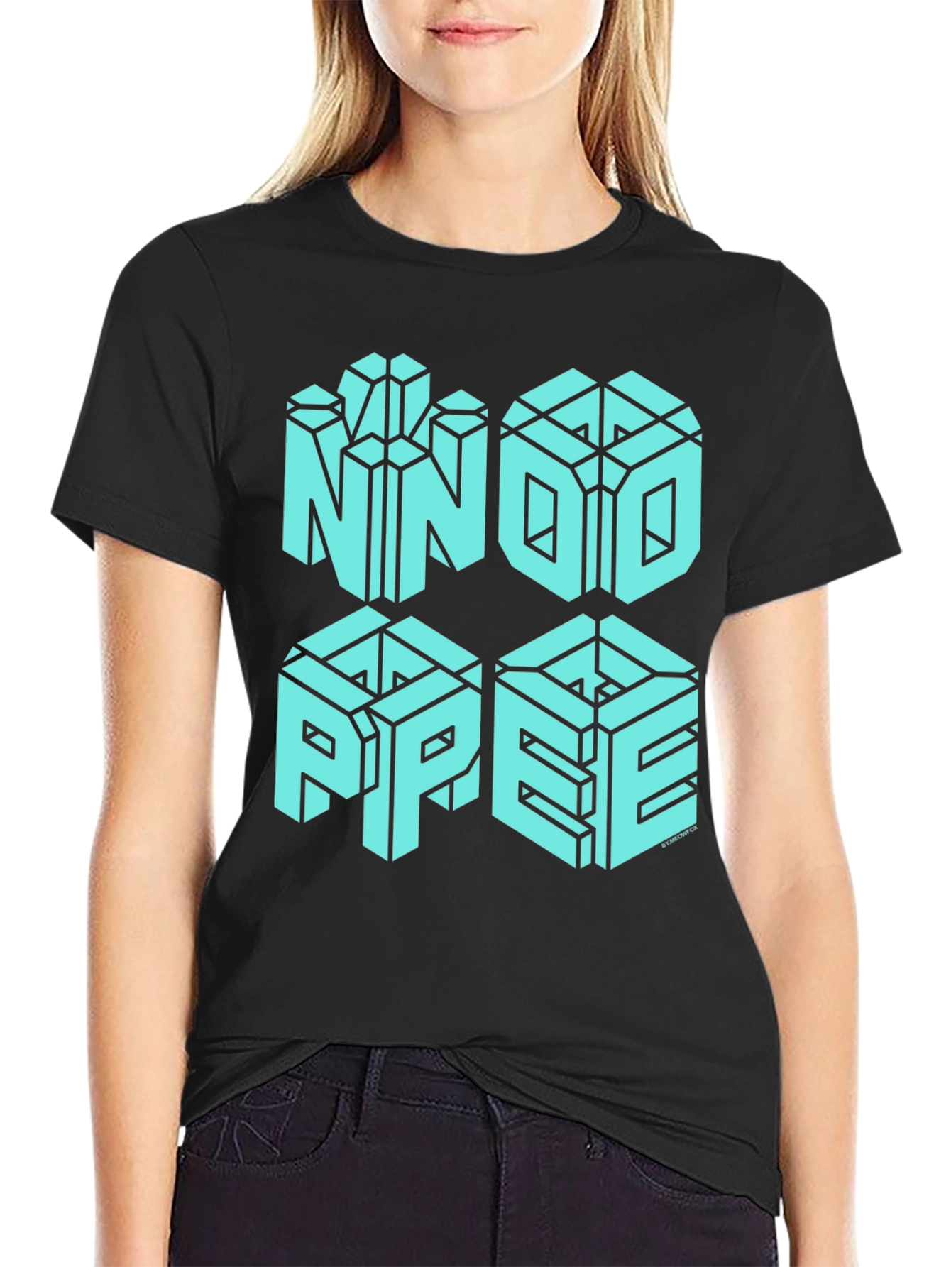 NNOI PPEE Optical Illusion Graphic T-Shirt