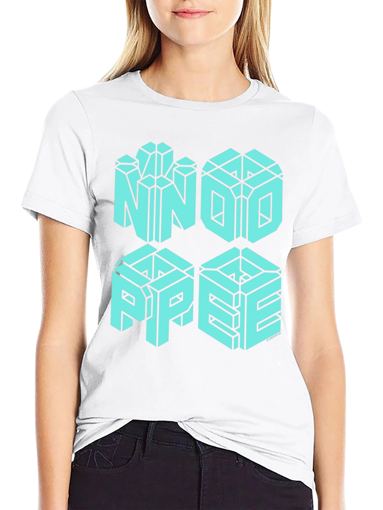 NNOI PPEE Optical Illusion Graphic T-Shirt