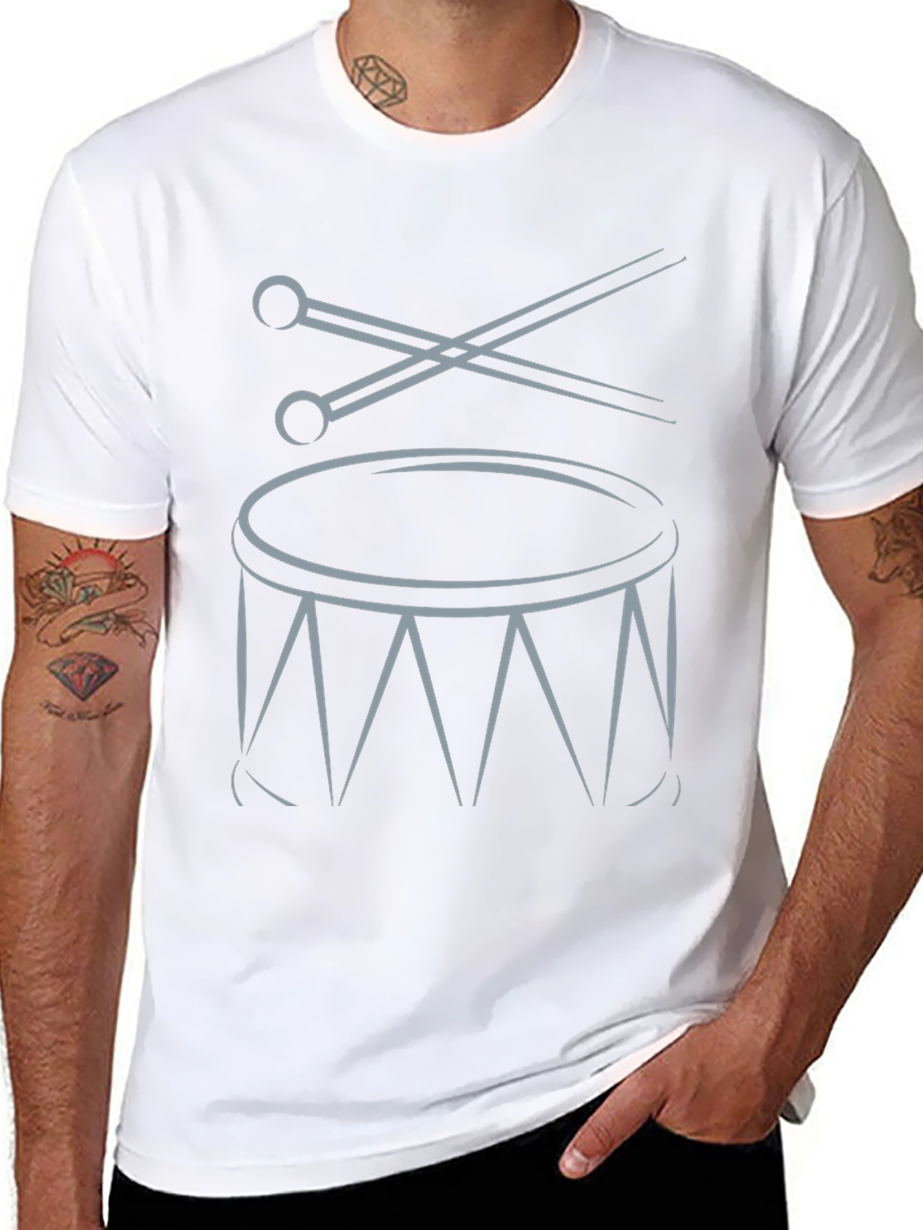 Drum Kit Graphic Tee - Musician T-Shirt