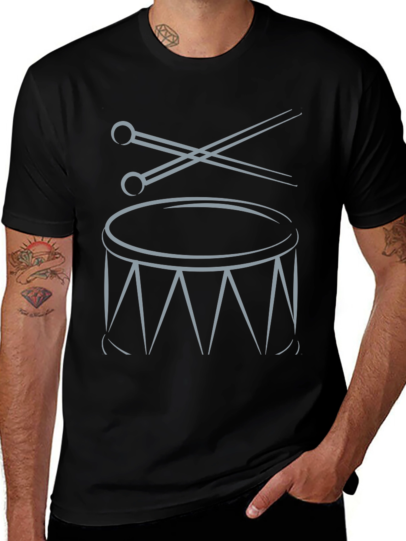 Drum Kit Graphic Tee - Musician T-Shirt