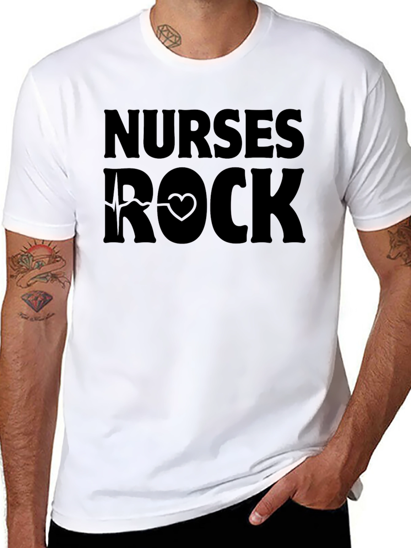 Nurses Rock Graphic T-Shirt - Comfortable Cotton Blend