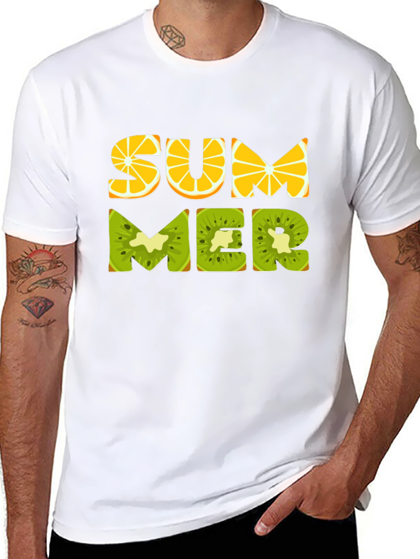 Summer Fruit T-Shirt - Black Graphic Tee