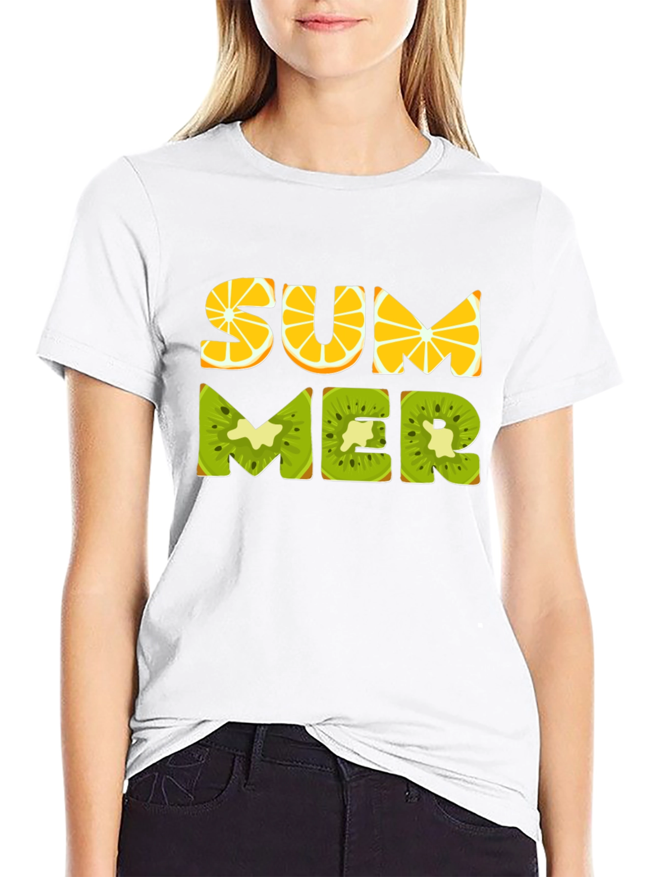 Summer Fruit T-Shirt - Black Graphic Tee