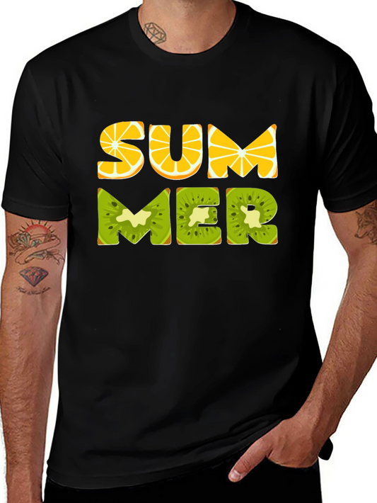 Summer Fruit T-Shirt - Black Graphic Tee