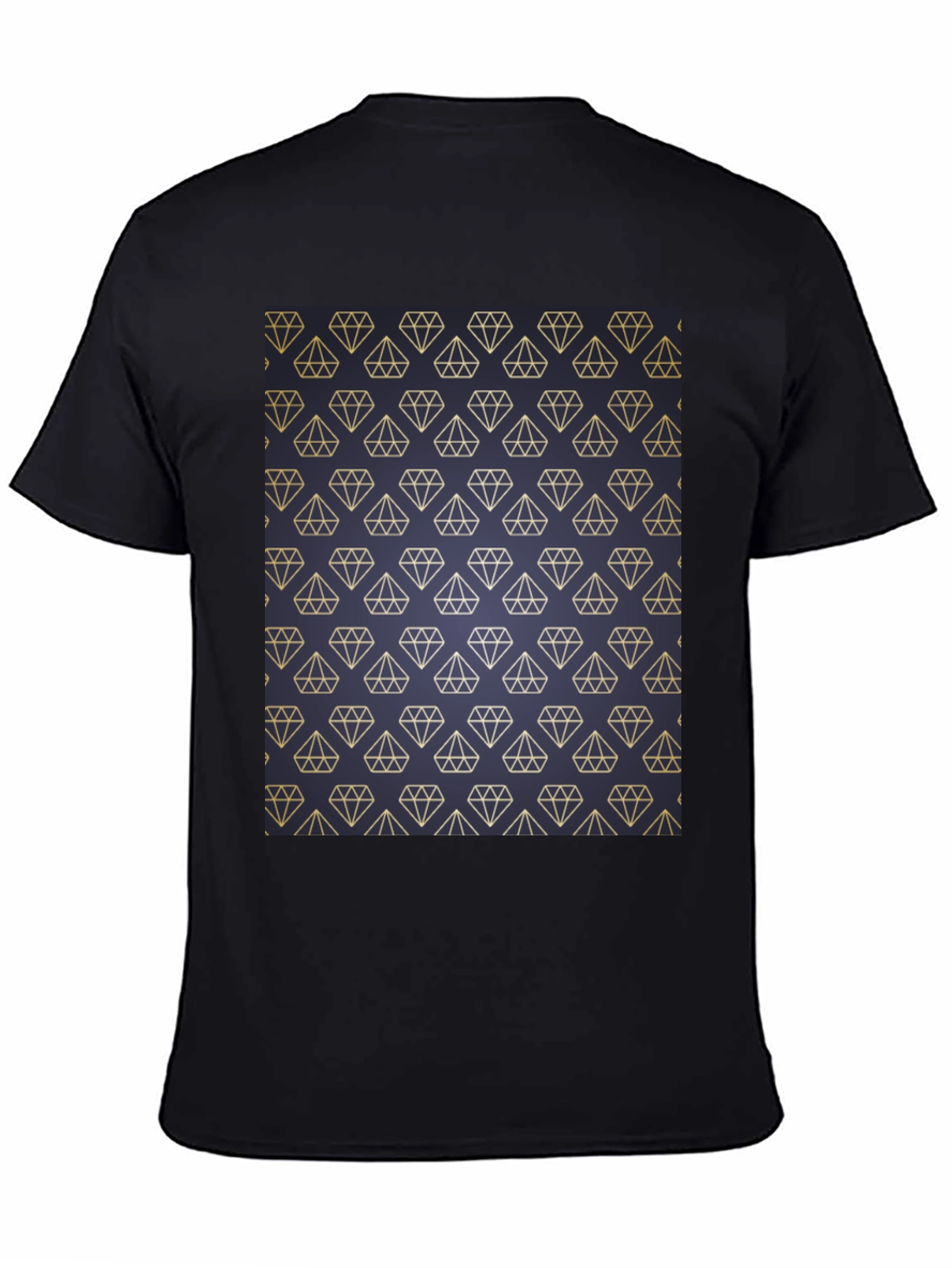 Diamond Pattern Black T-Shirt