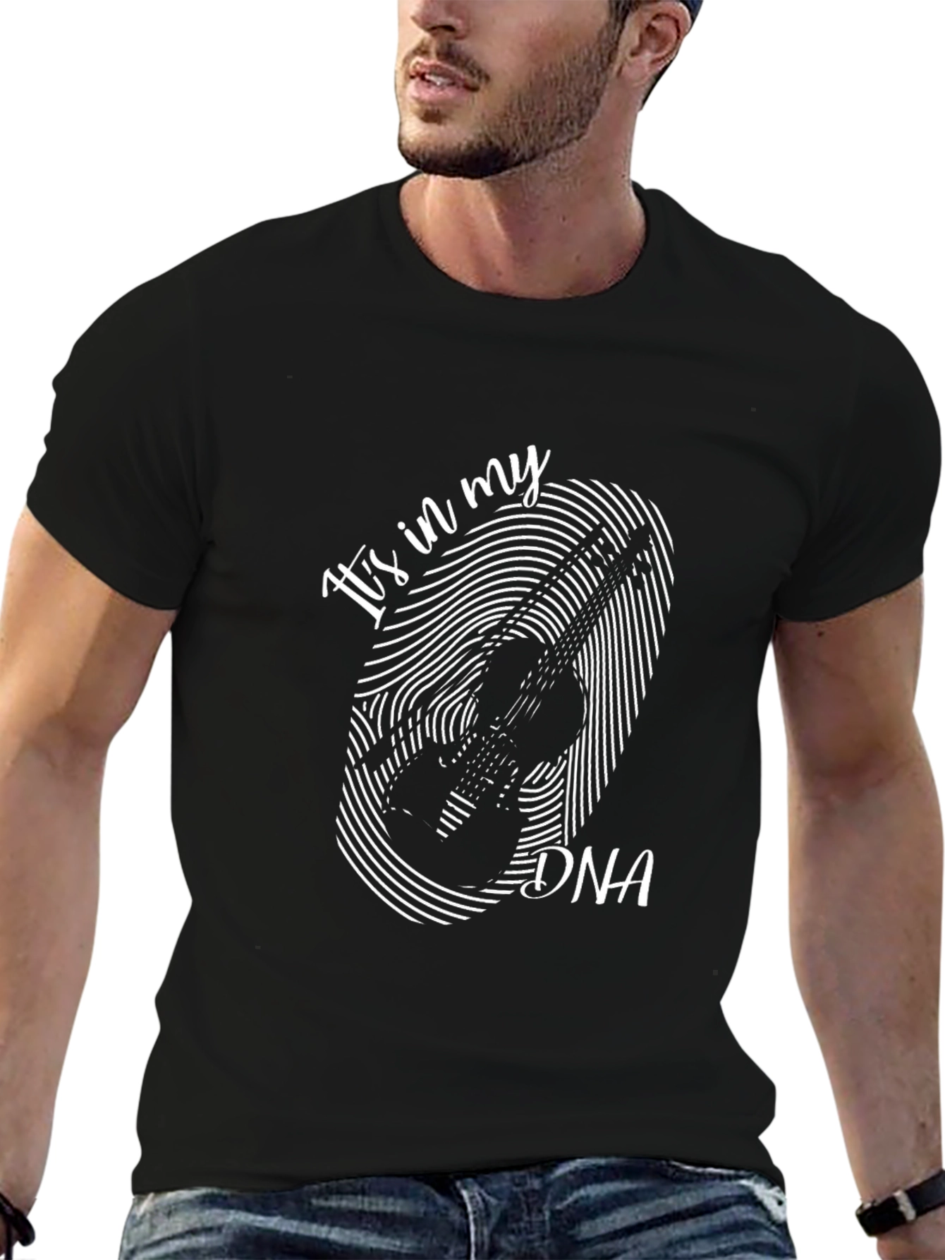 Guitar DNA Black Graphic Tee