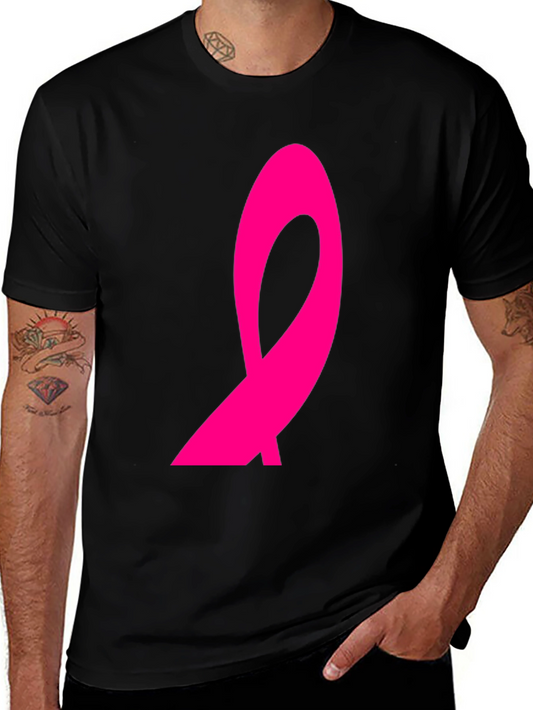 Pink Ribbon Graphic Tee - Support Breast Cancer Awareness