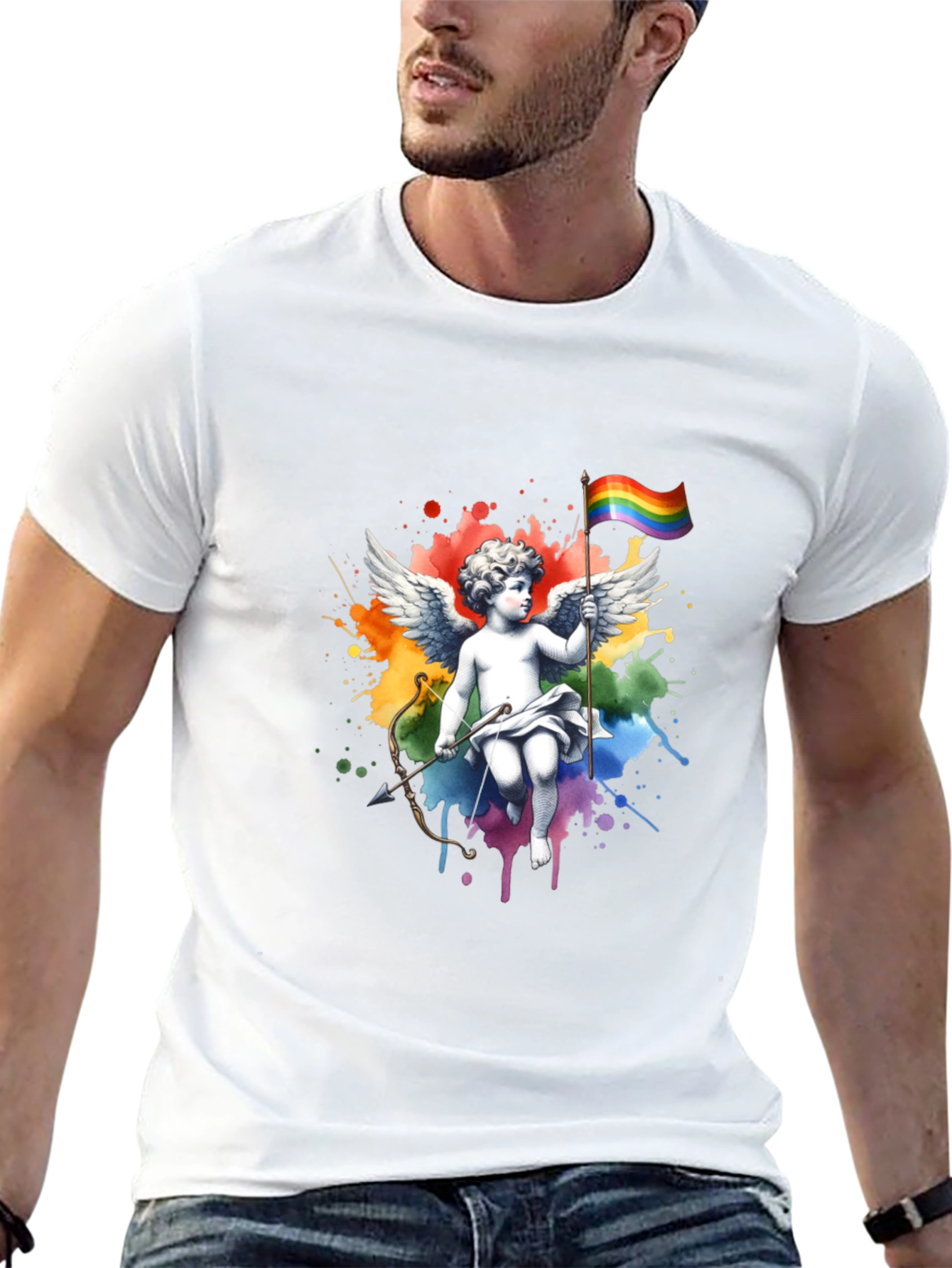 Rainbow Pride Angel T-Shirt