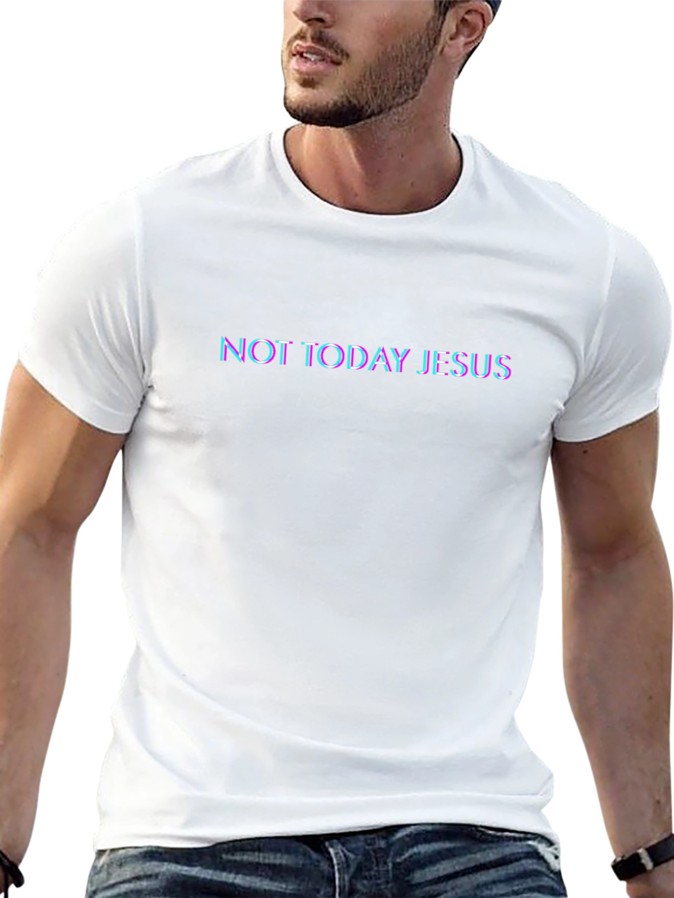 Not Today Jesus Graphic T-Shirt