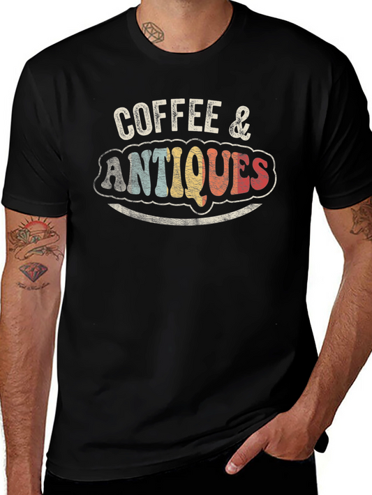 Coffee & Antiques Retro Graphic T-Shirt
