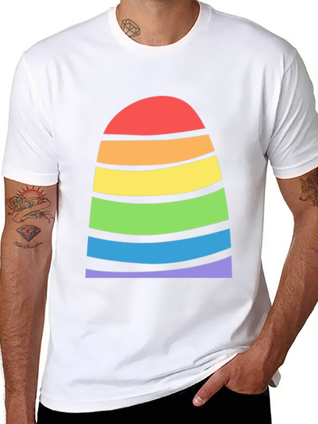 Rainbow Stack Graphic Tee - Pride Edition T-Shirt