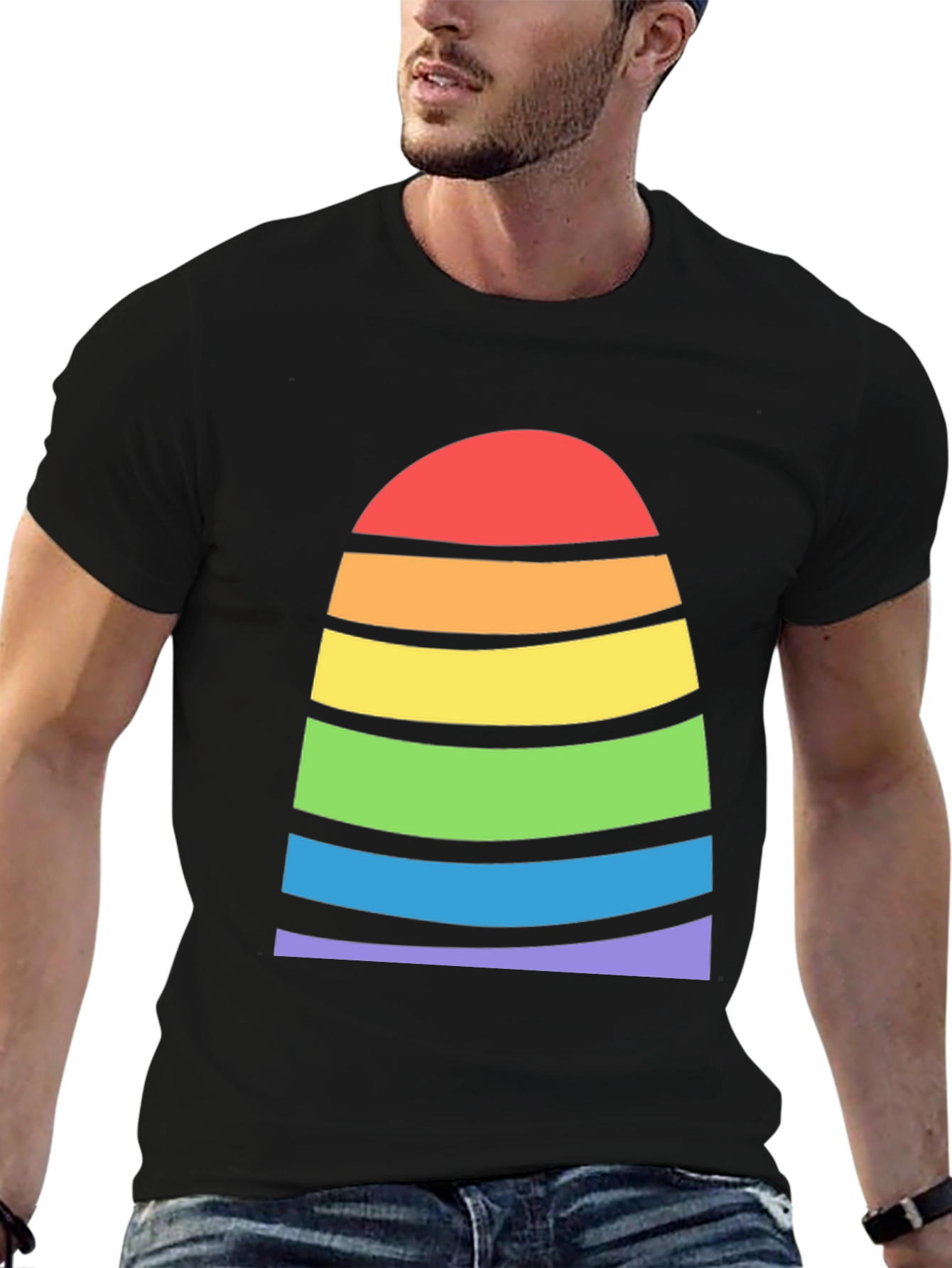 Rainbow Stack Graphic Tee - Pride Edition T-Shirt