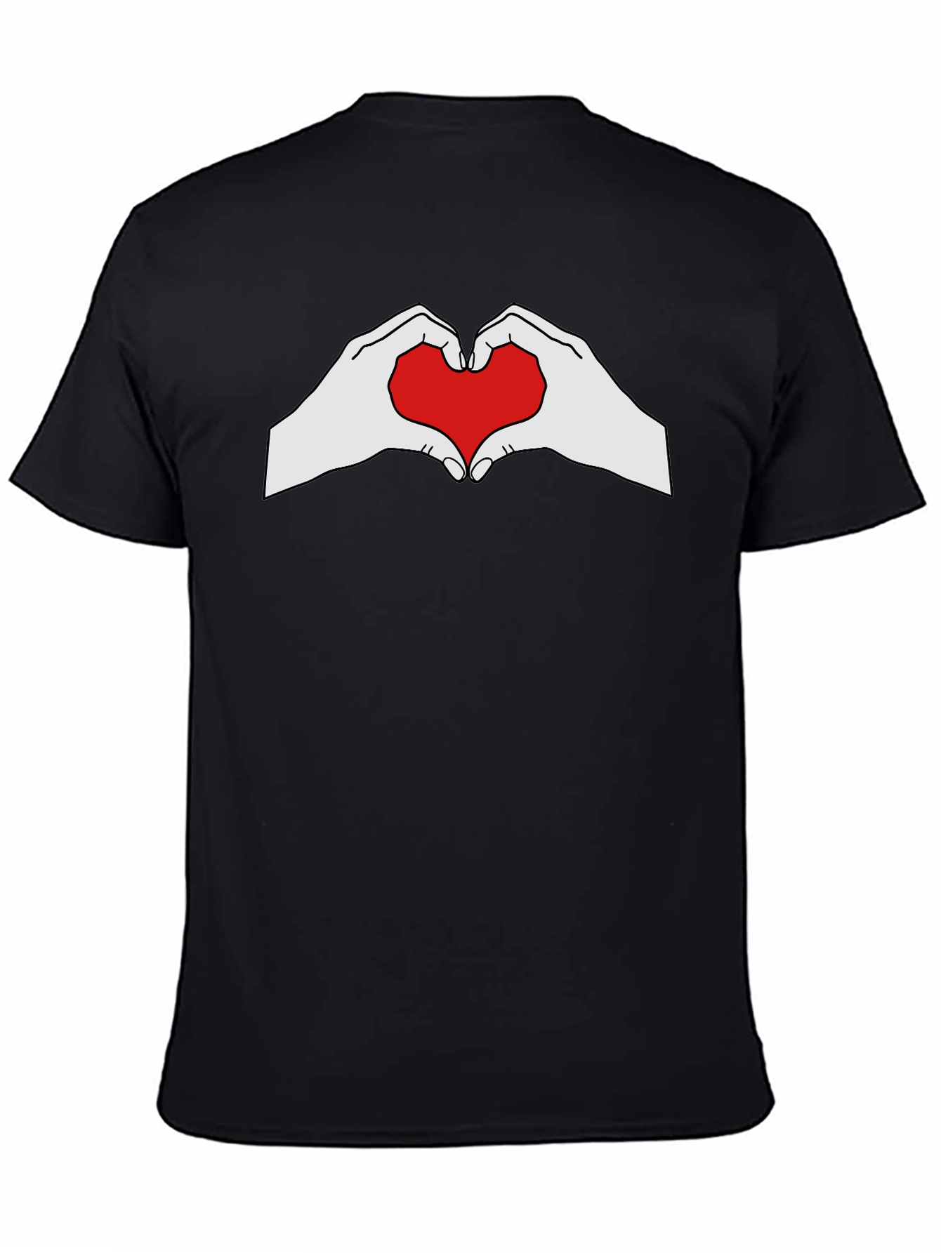 Heart Hands Graphic Tee - Black