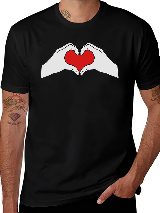 Heart Hands Graphic Tee - Black