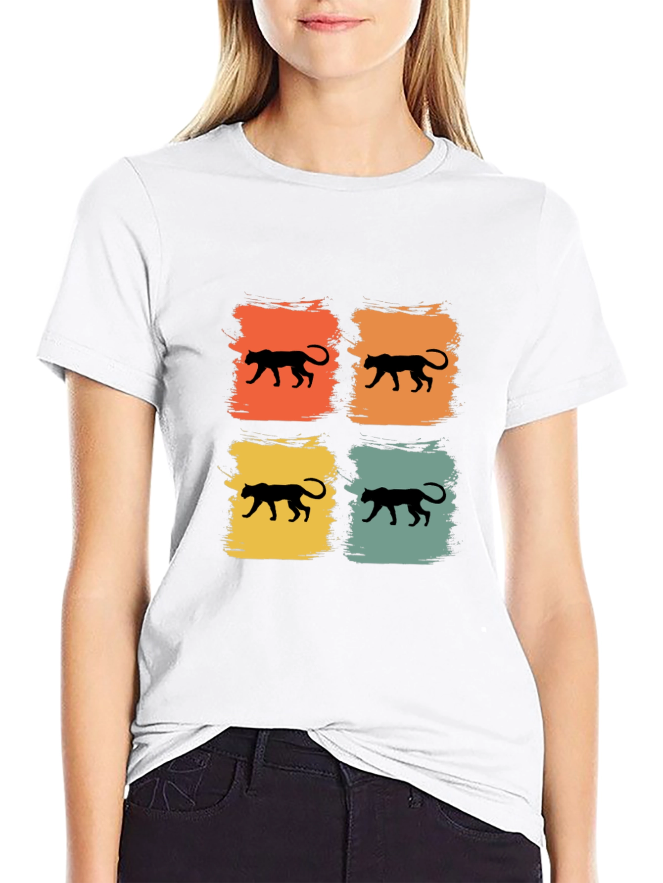 Retro Panther Print Tee