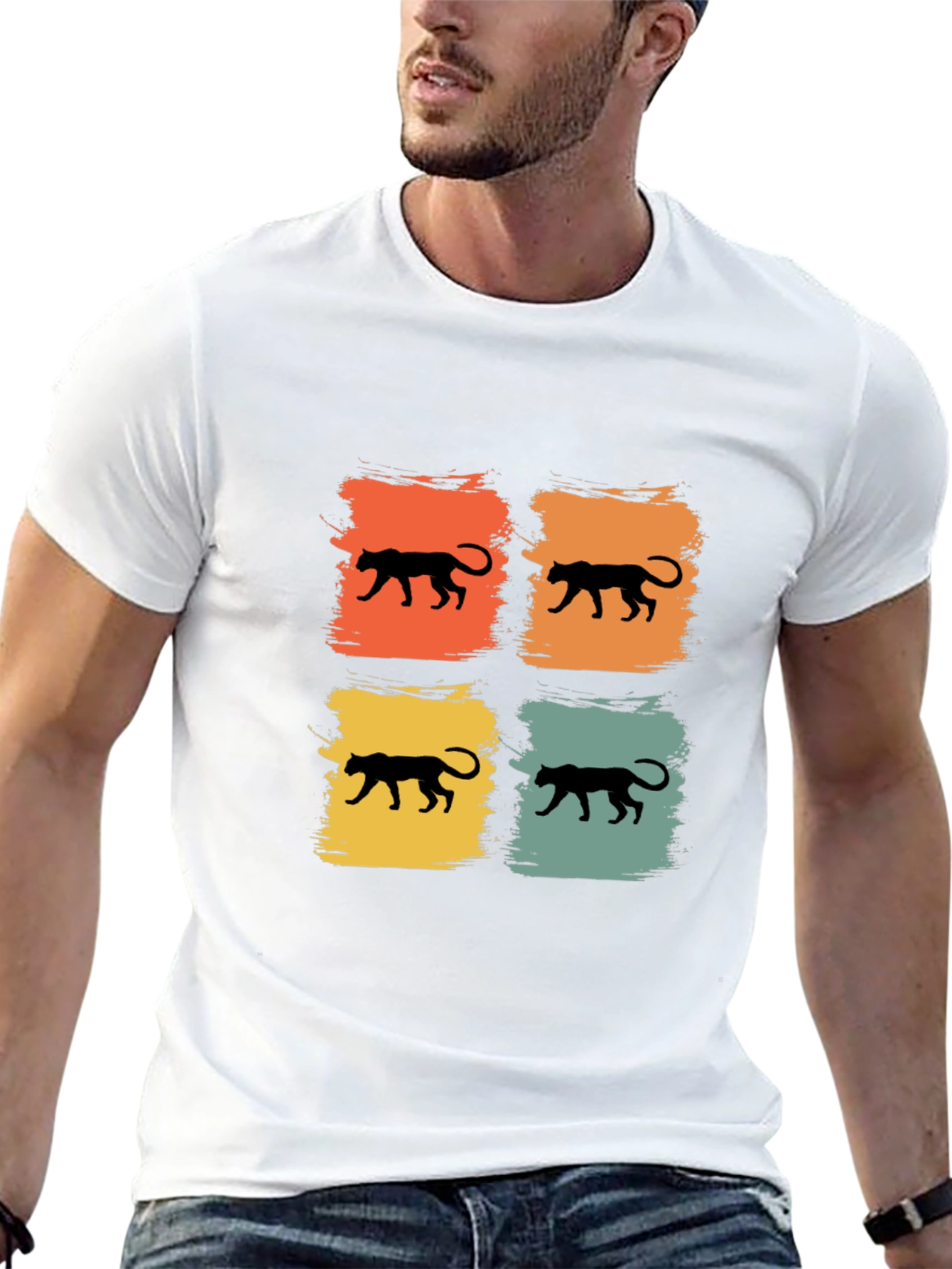 Retro Panther Print Tee
